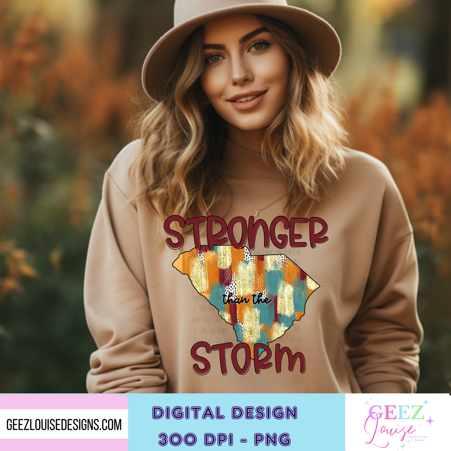 South Carolina - Stronger than the storm - Digital Download- PNG