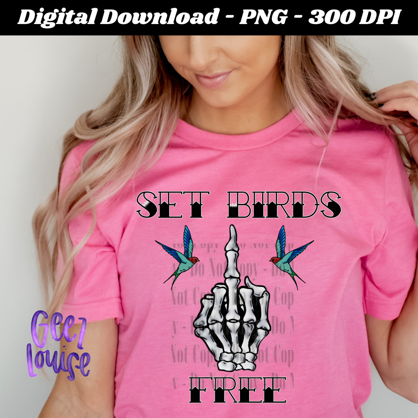Set birds free - Digital Download- PNG