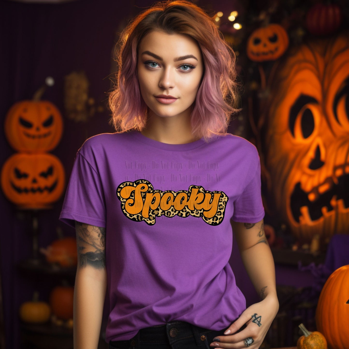 Leopard Spooky Halloween - Digital Download- PNG