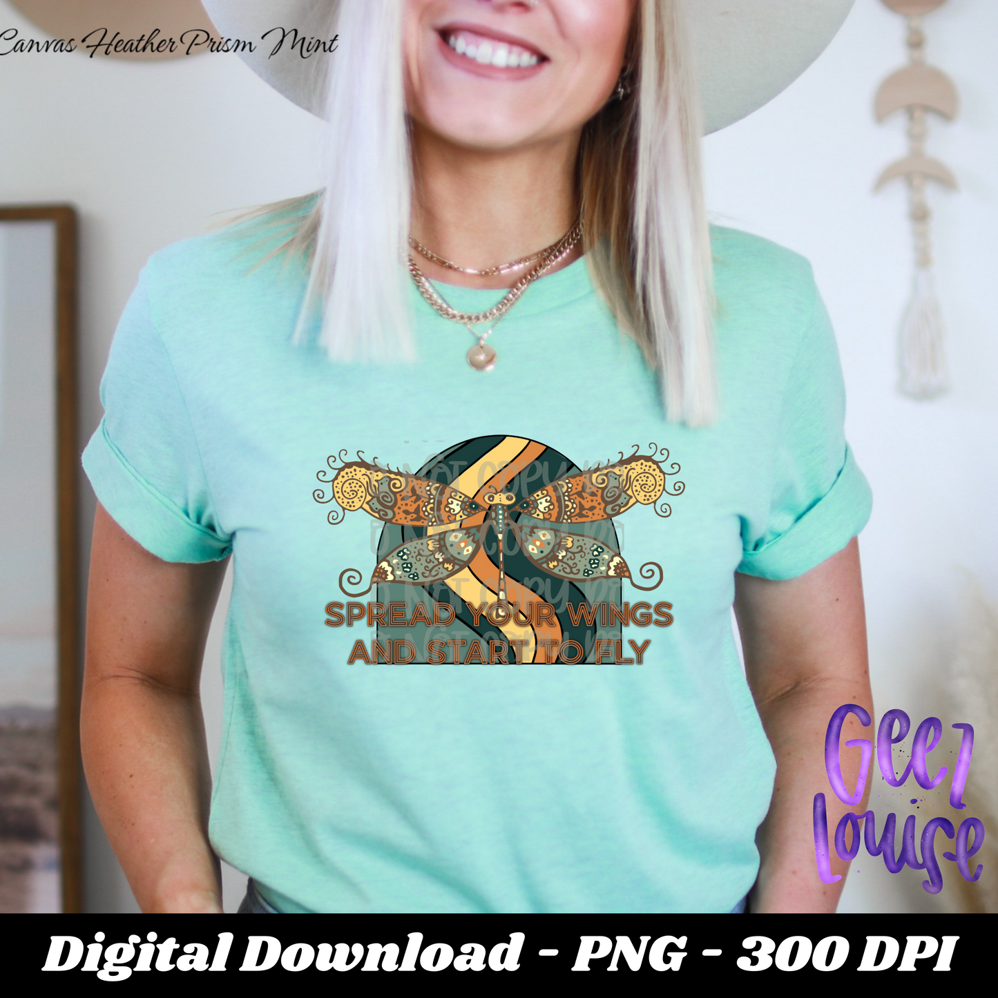 Spread your wings and fly - Digital Download- PNG
