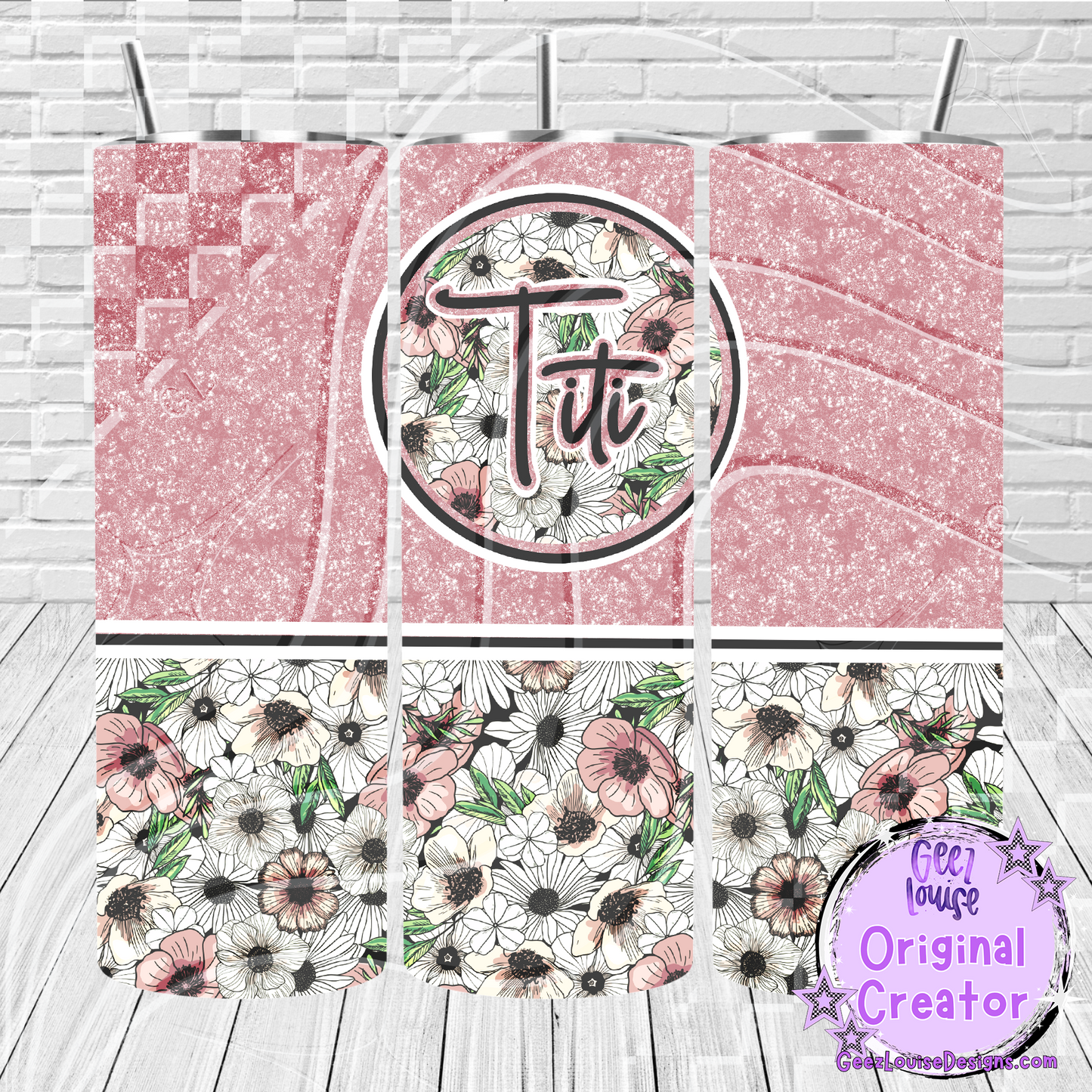 Floral Family tumbler wrap - Digital Download- PNG