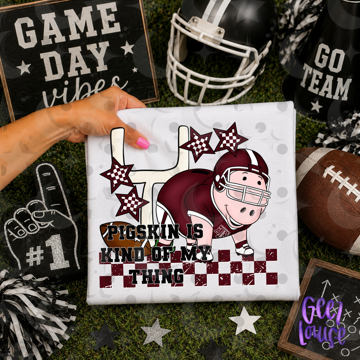 Pigskin Is Kind of My Thing Football Pig PNG | Game Day Design | September 26 No FOMO Drive