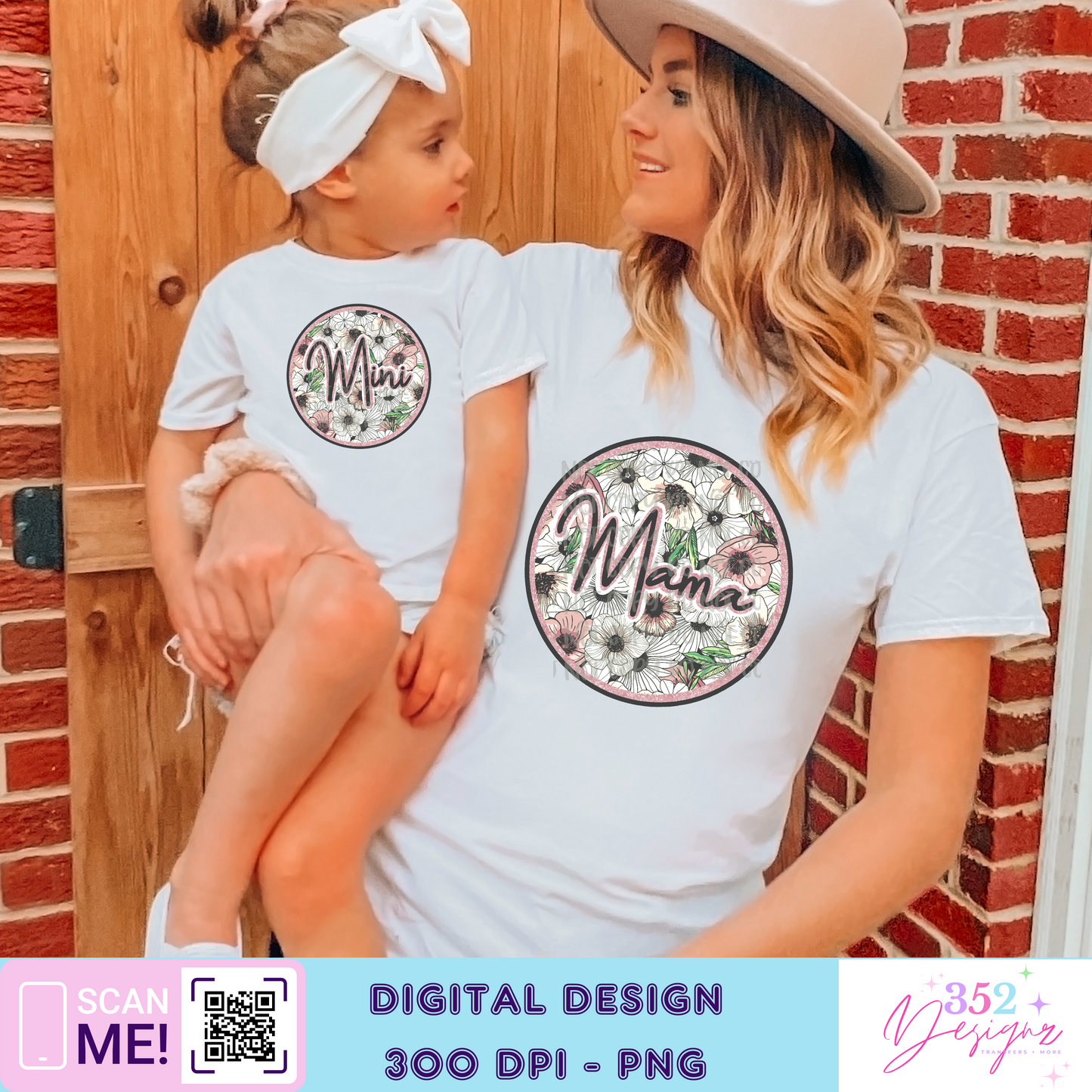 Mama mini floral - perfect for mothers day - Digital Download- PNG