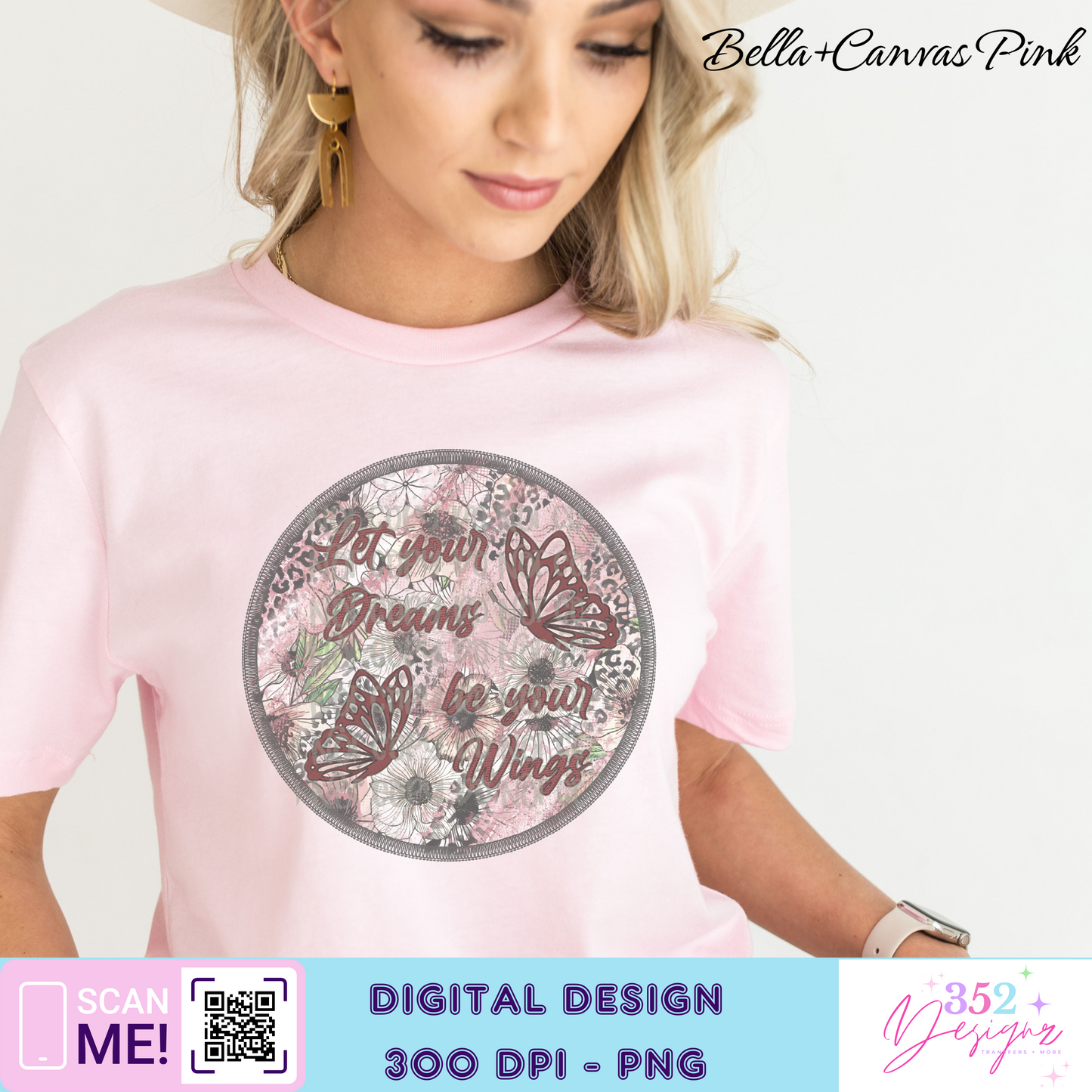 Let your wings become your dreams - Digital Download- PNG