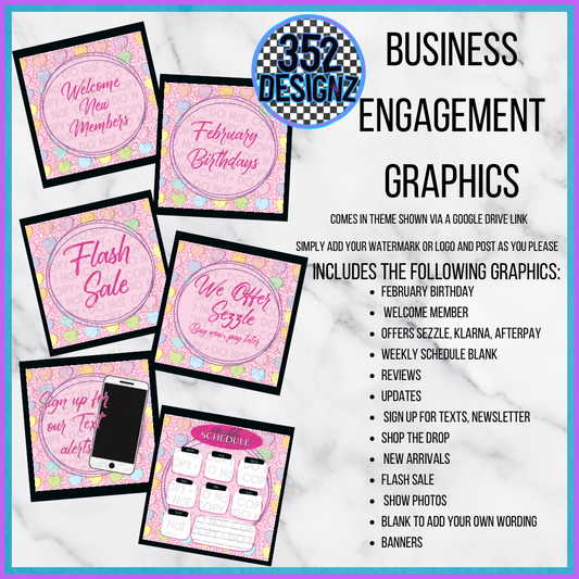 Pink heart leopard business engagement graphic drive- Digital Download- PNG