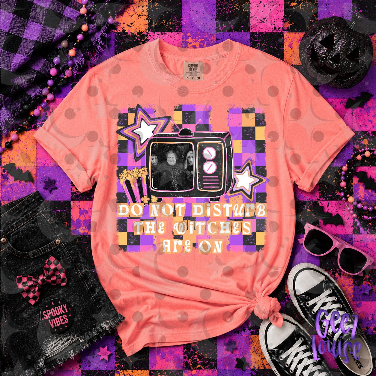 Do Not Disturb The Witches Are On Halloween PNG | Retro Witch TV Design | FriYAY Deal