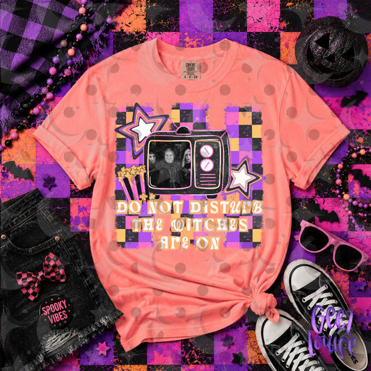 Do Not Disturb The Witches Are On Halloween PNG | Retro Witch TV Design | FriYAY Deal