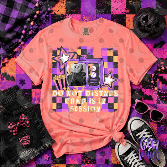 Do Not Disturb Camp Is In Session Halloween PNG | Retro Horror TV Design | FriYAY Deal