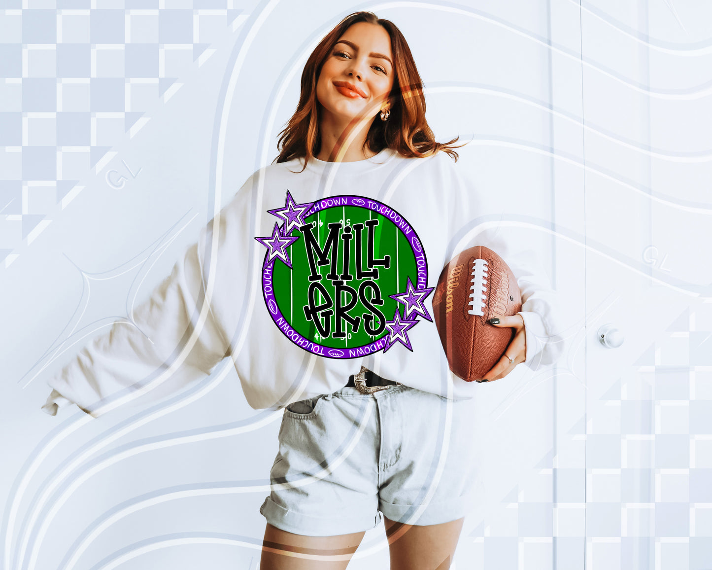 Touchdown purple Team Design Bundle | 100+ PNG Options + Custom Team Designs