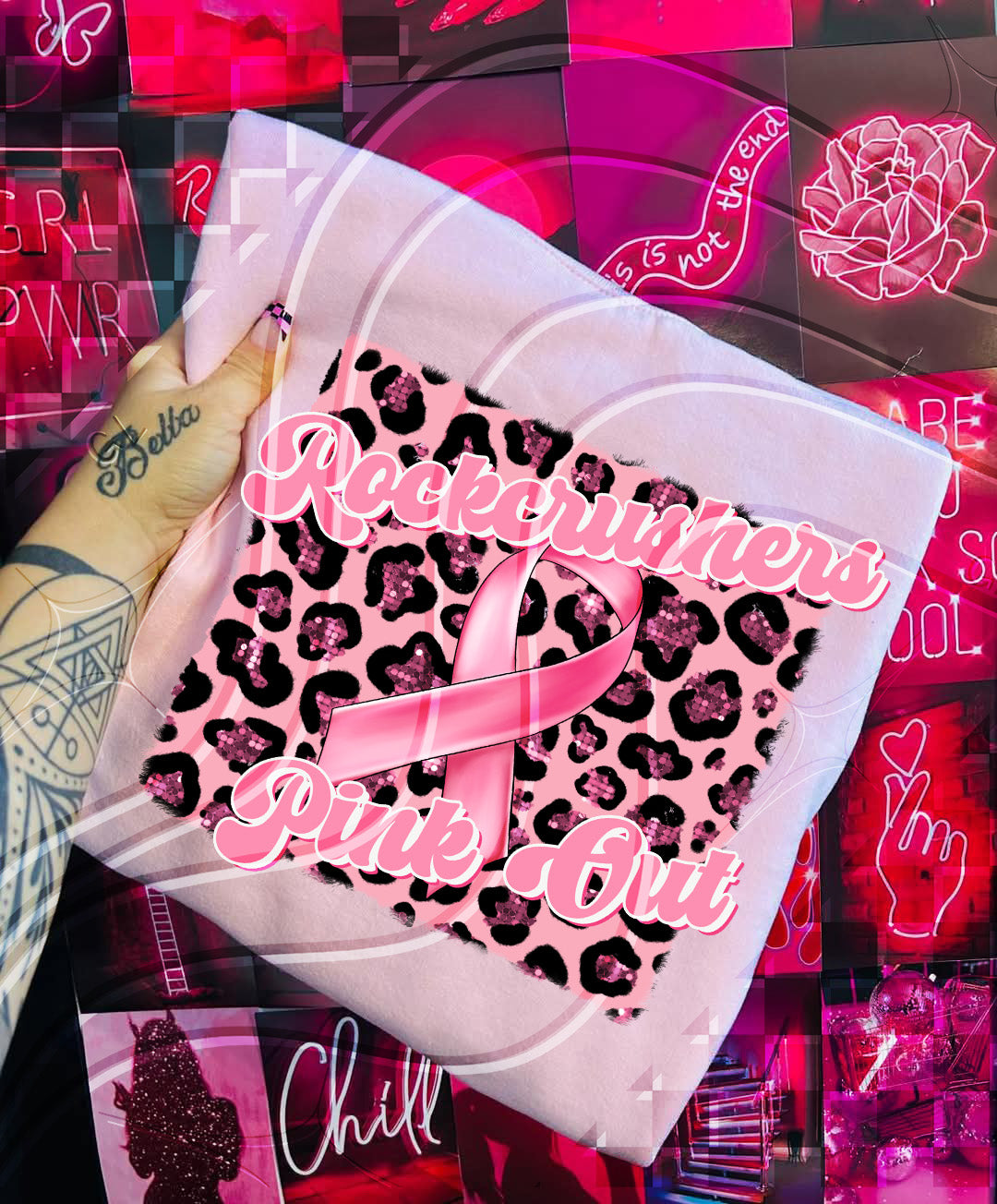 Pink Out Football Game Day Digital Design – Custom Team Name