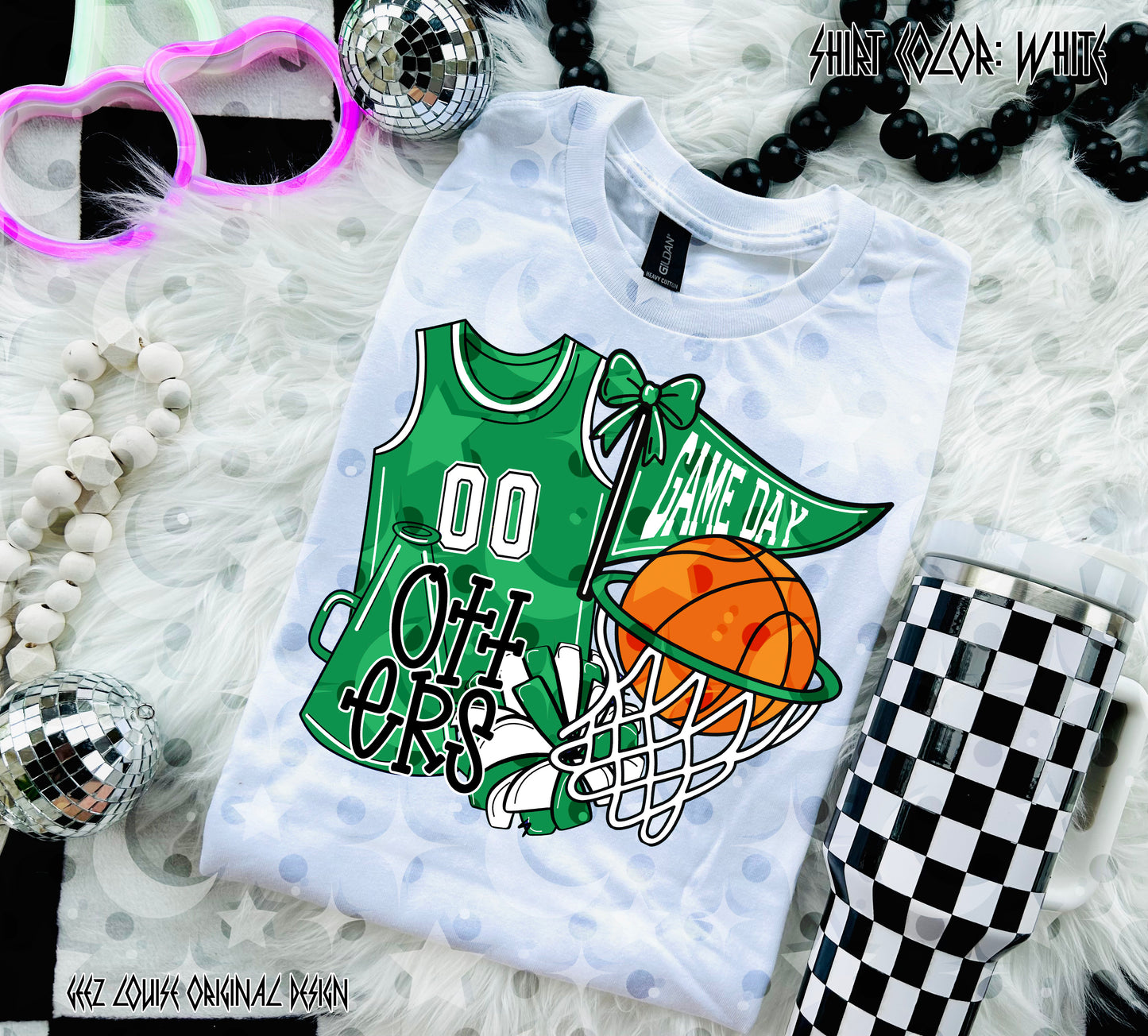 Basketball Game Day Digital Design | Custom Team Spirit PNGs (100+ Teams) - Green