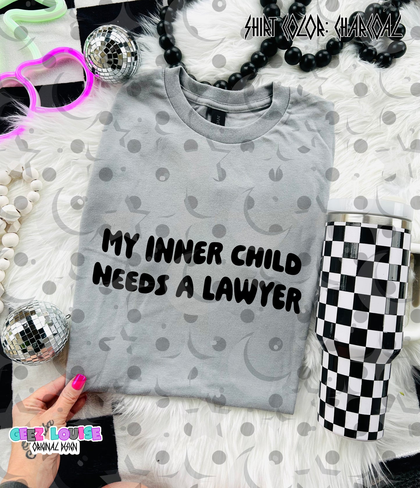 My Inner Child Needs a Lawyer PNG | Funny Trauma Humor Shirt Design | Sarcastic Mental Health Digital Download