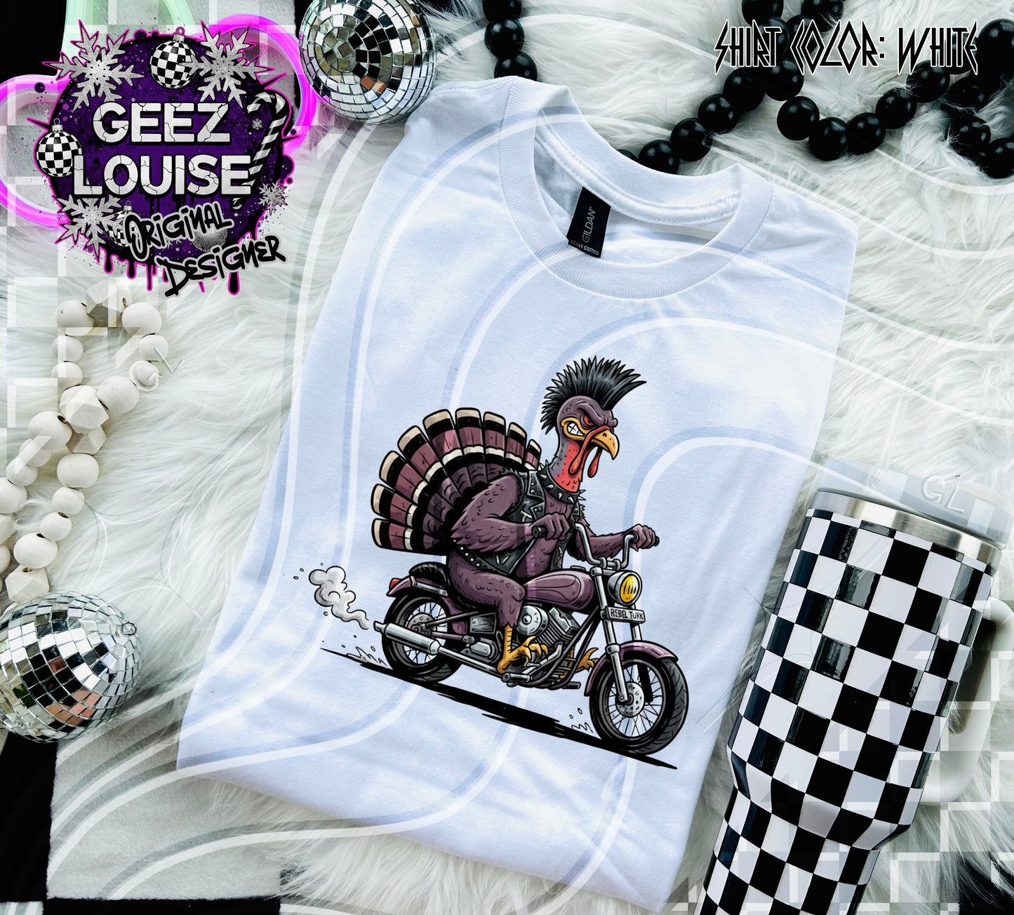 Rebel Turkey | Punk Rock Biker Thanksgiving Digital Design