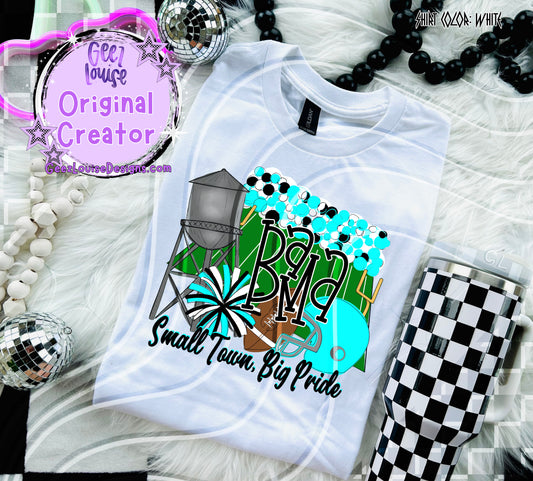 Small Town Big Pride Digital Design | Custom Team Spirit PNGs (100+ Teams)