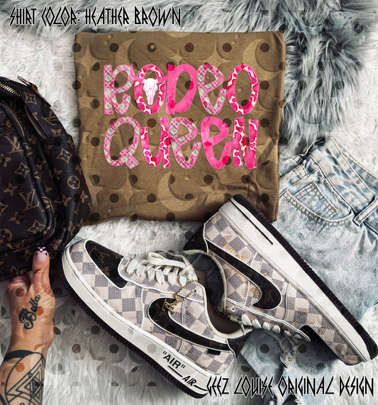 Rodeo Queen PNG Design | Pink Western Cowgirl Shirt Design | Trendy Country Girl Sublimation File