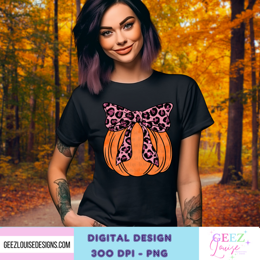 Pumpkin with bow - Digital Download- PNG