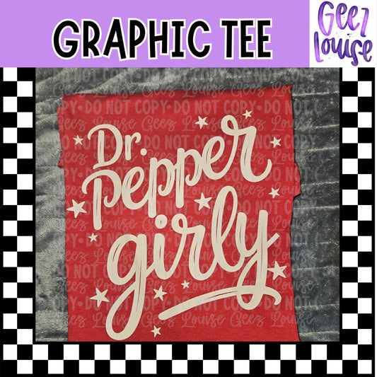 Dr Pepper Girl Graphic Tee – Soda Lover Funny Shirt
