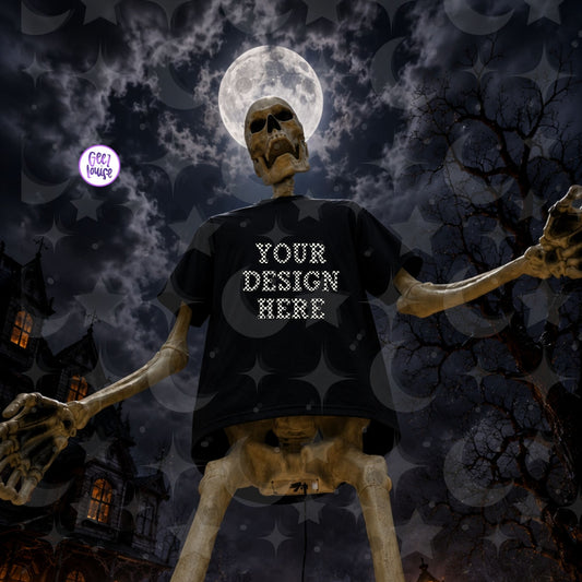 12 Foot Skeleton Shirt Mockup | Halloween Blank Mockup | Lifetime Blank Mockup Drive