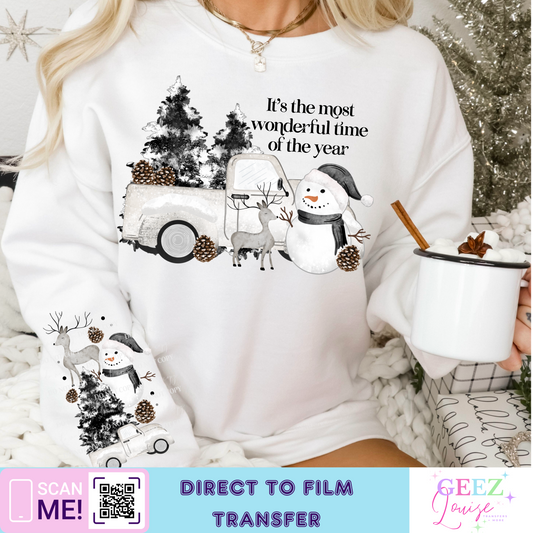 Most wonderful time of the year Christmas - Direct to Film Transfer - made to order