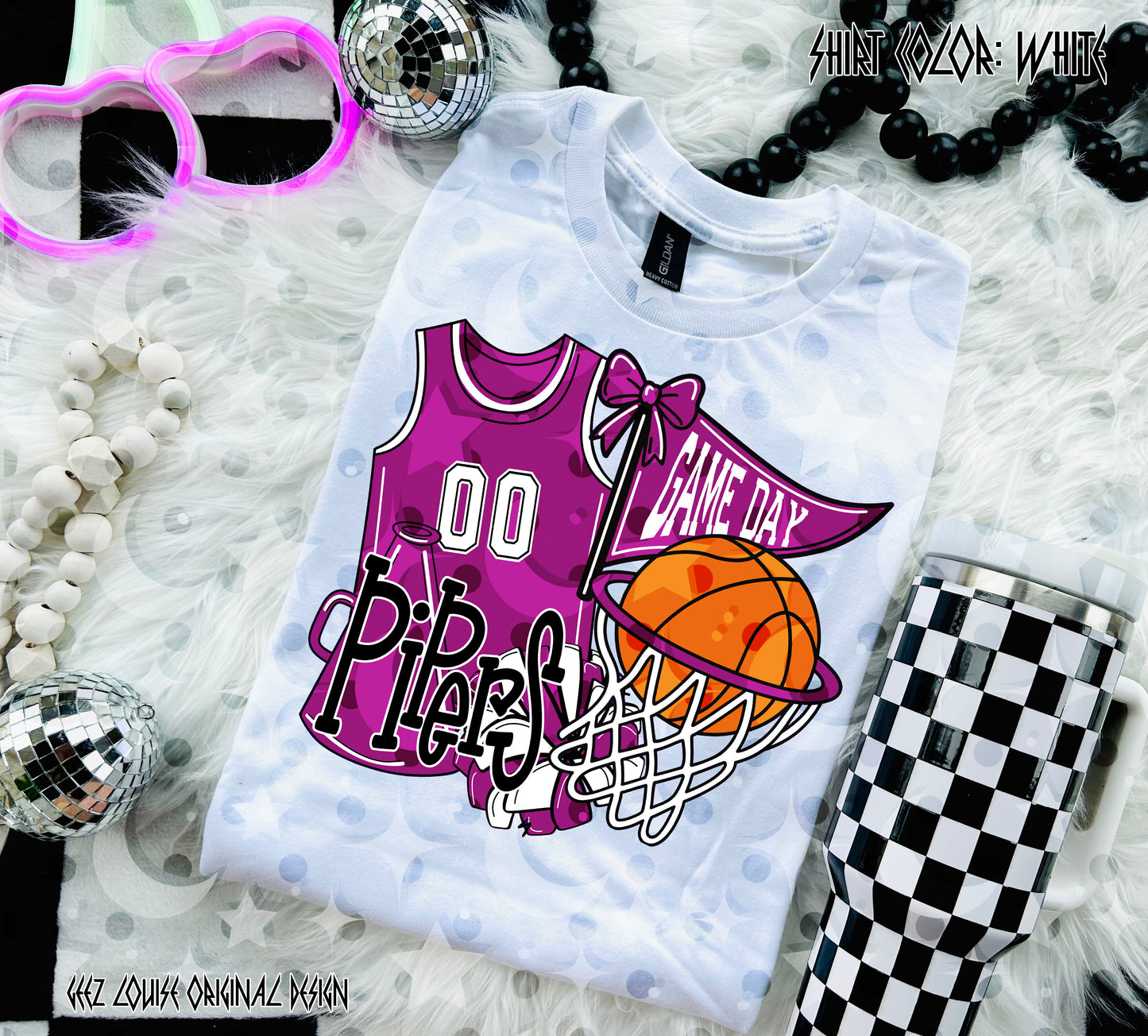 Basketball Game Day Digital Design | Custom Team Spirit PNGs (100+ Teams) - Purple