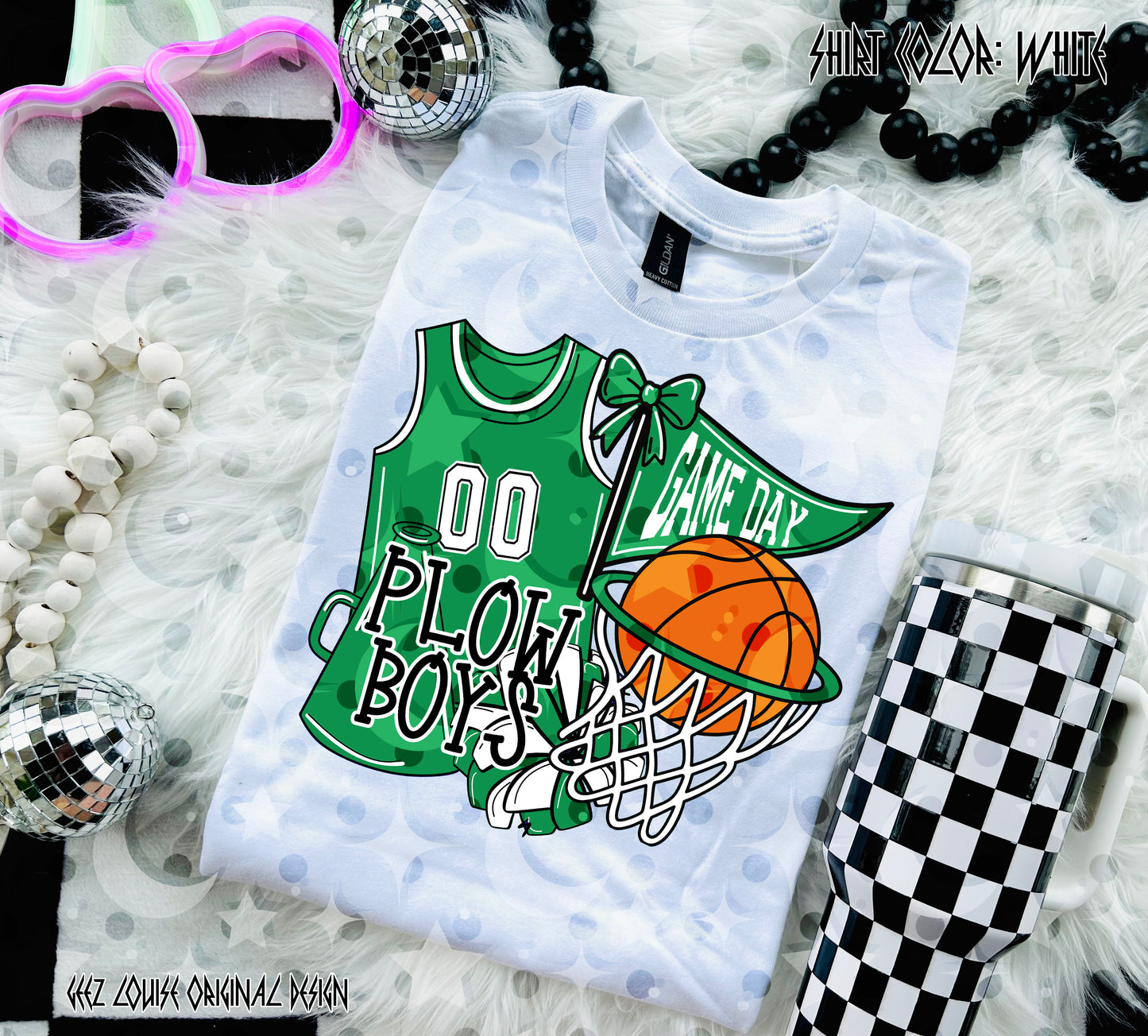 Basketball Game Day Digital Design | Custom Team Spirit PNGs (100+ Teams) - Green