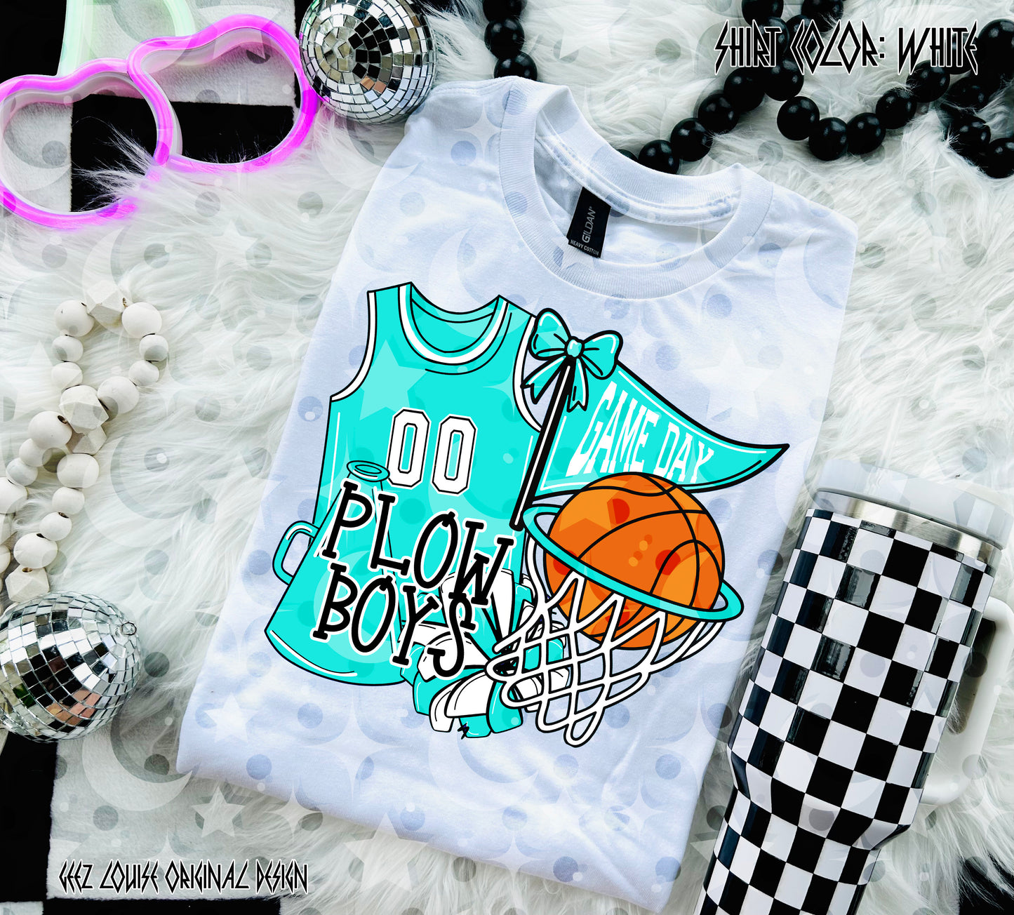 Basketball Game Day Digital Design | Custom Team Spirit PNGs (100+ Teams) - Sky Blue