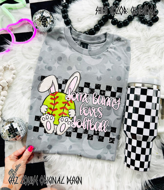 Some Bunny Loves Softball – Softball Bunny Digital Design PNG
