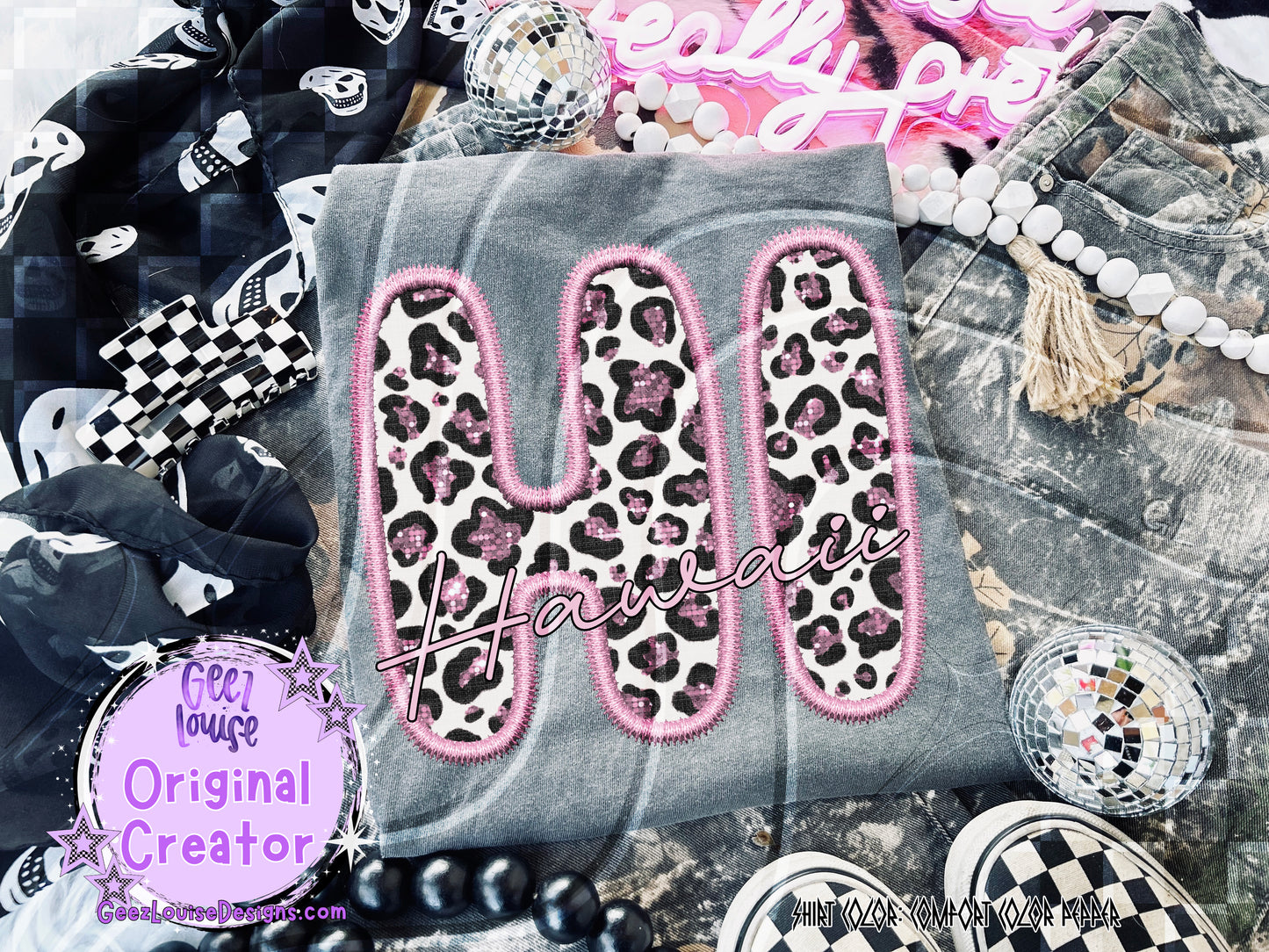 Leopard Appliqué State Bundle – All 50 States PNG