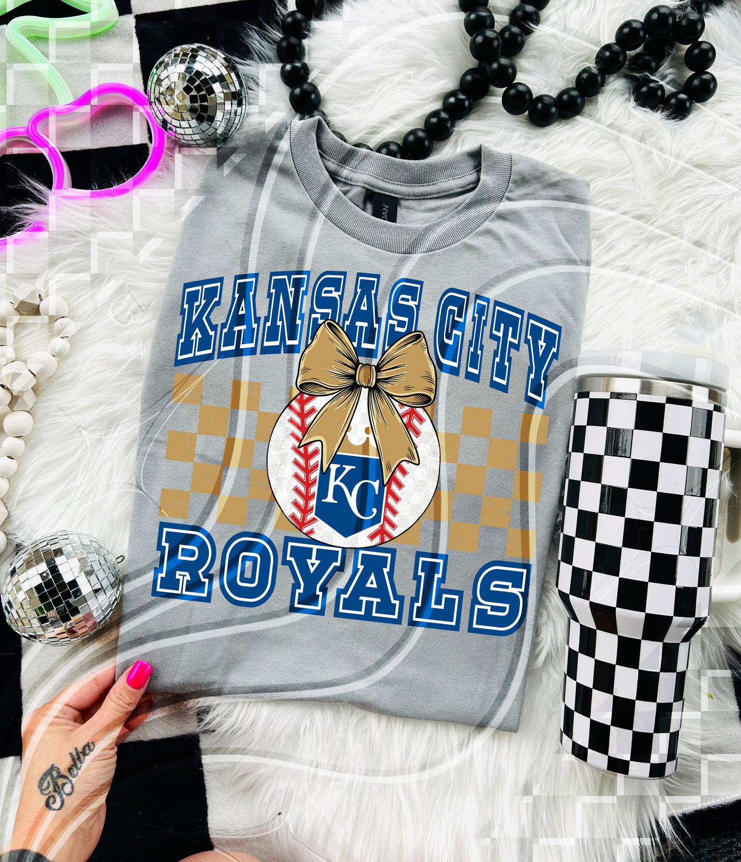 Baseball Spirit Design | Checkerboard Bow | 30 Team Options - Digital Download- PNG