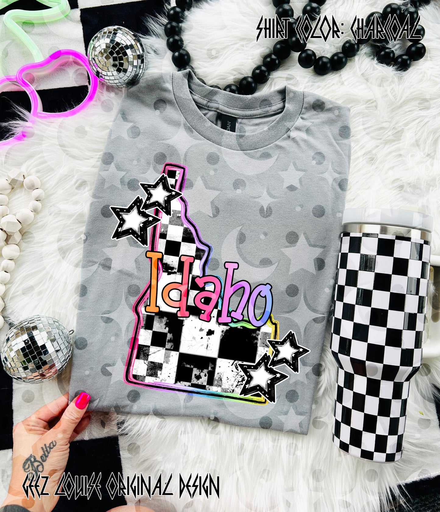 Checkerboard USA State PNGs — 50 States (Choose Your State!)