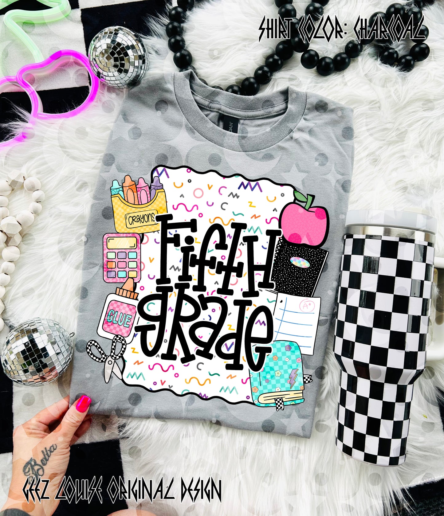 School Is Cool – Teacher & Grade Level PNG