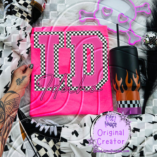 Pink Checkered States Digital Design | 50 States |  PNG
