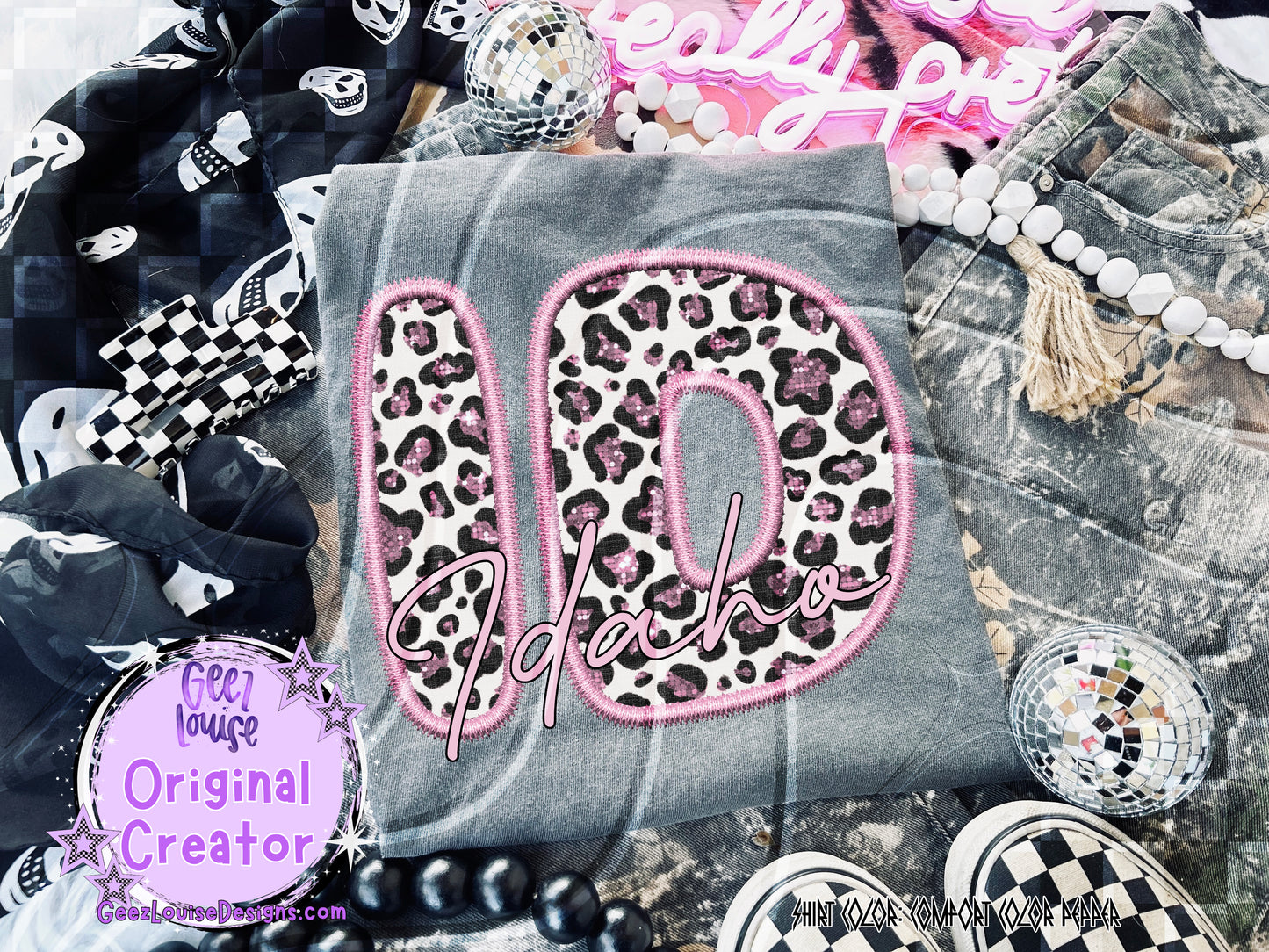 Leopard Appliqué State Bundle – All 50 States PNG