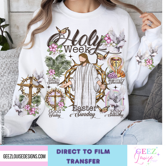 Holy week - Direct to Film Transfer - made to order
