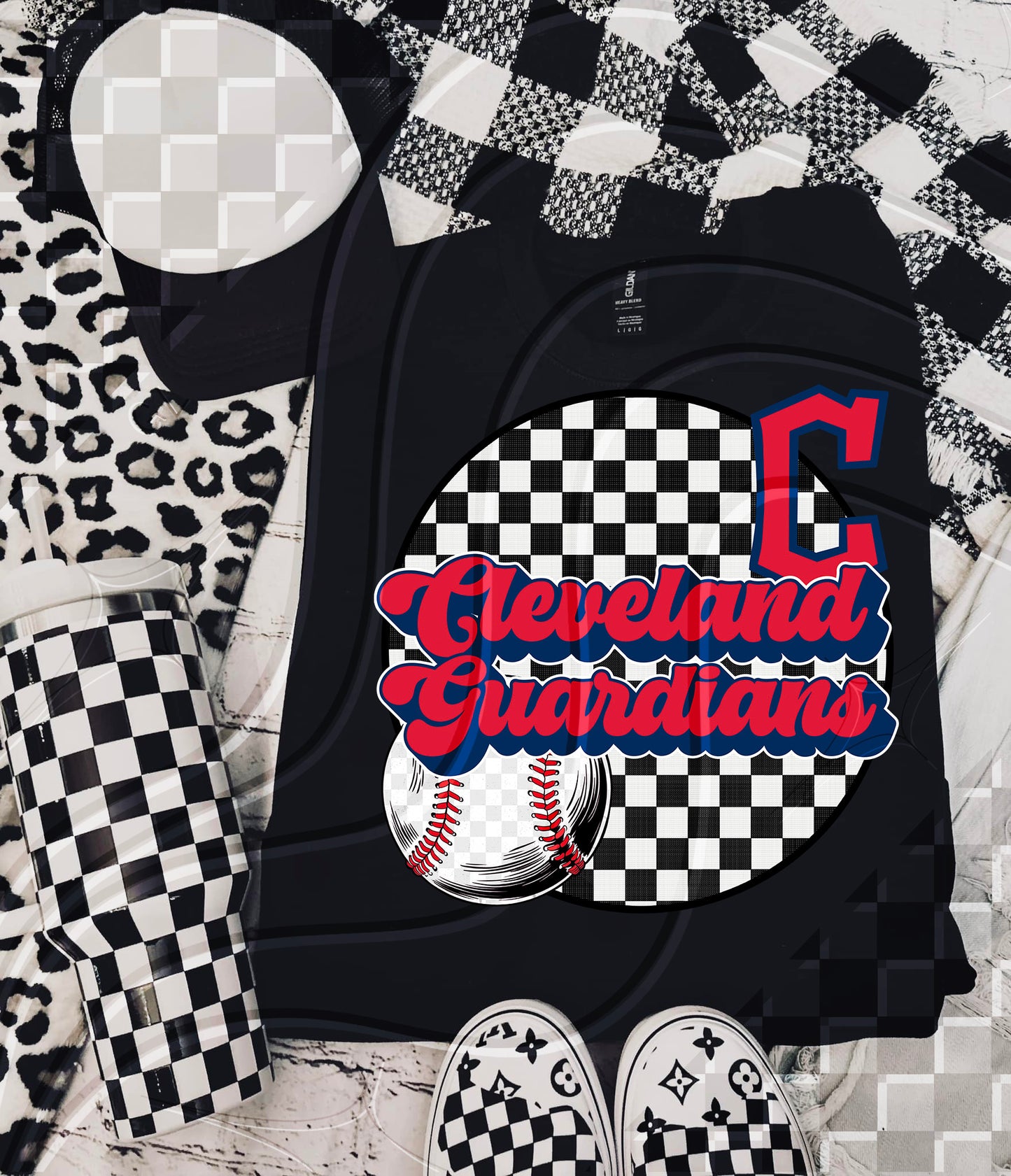 Checkered Spirit Baseball Circle | 30 Team Options - Digital Download- PNG