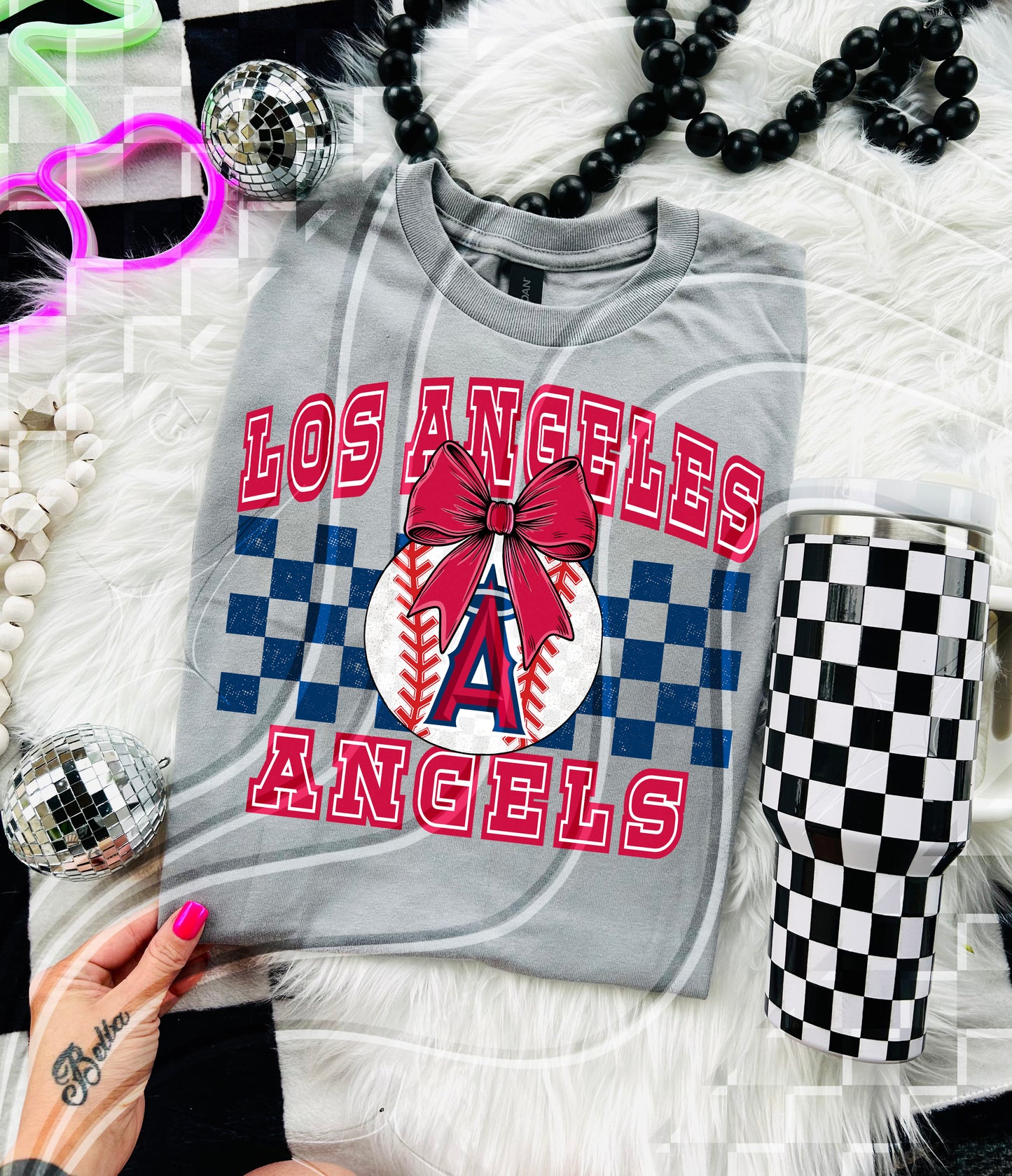 Baseball Spirit Design | Checkerboard Bow | 30 Team Options - Digital Download- PNG