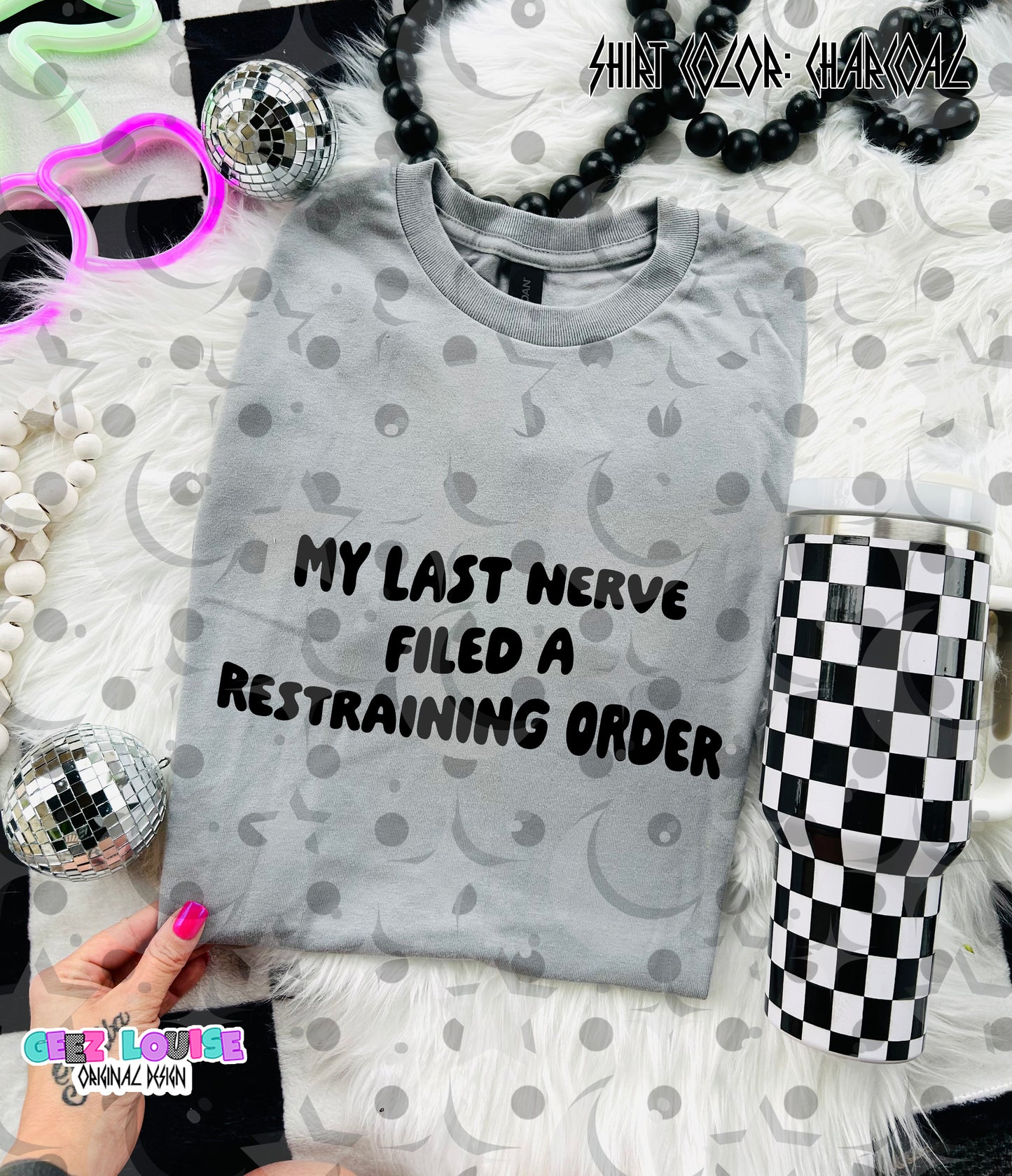 My Last Nerve Filed a Restraining Order PNG | Funny Sarcastic Mental Health Shirt Design | Limited Digital Download