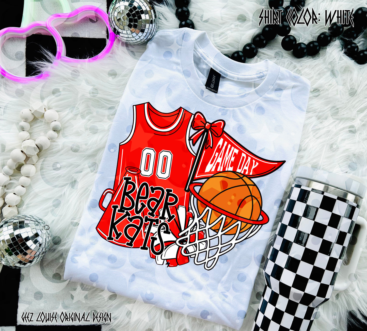 Basketball Game Day Digital Design | Custom Team Spirit PNGs (100+ Teams) - Red