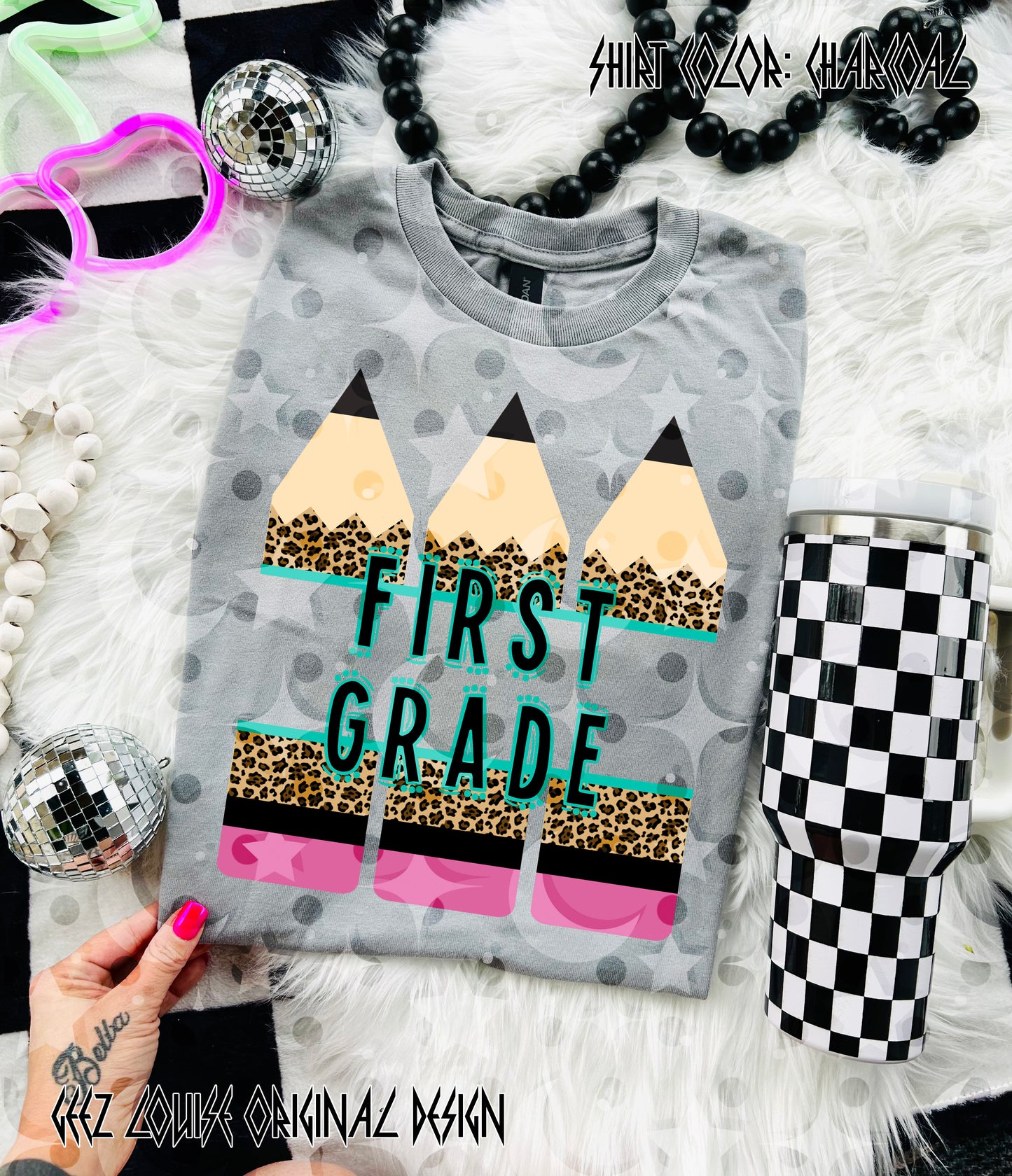 Leopard Pencil — Teacher & Grade PNG (Multiple Options!)