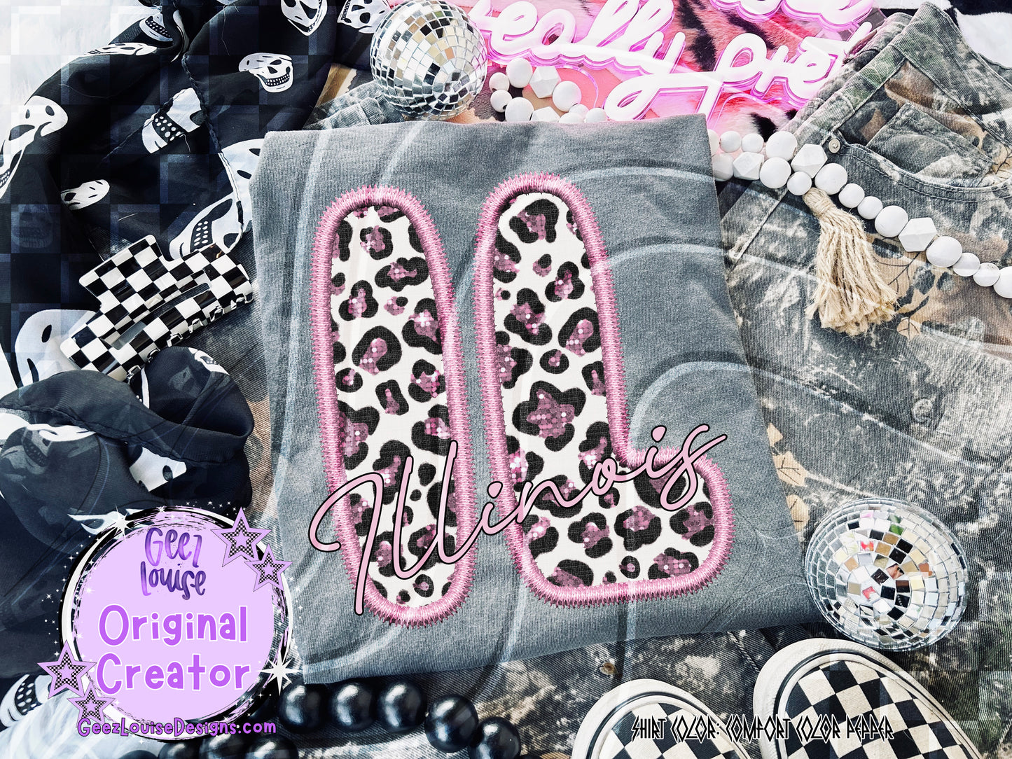Leopard Appliqué State Bundle – All 50 States PNG
