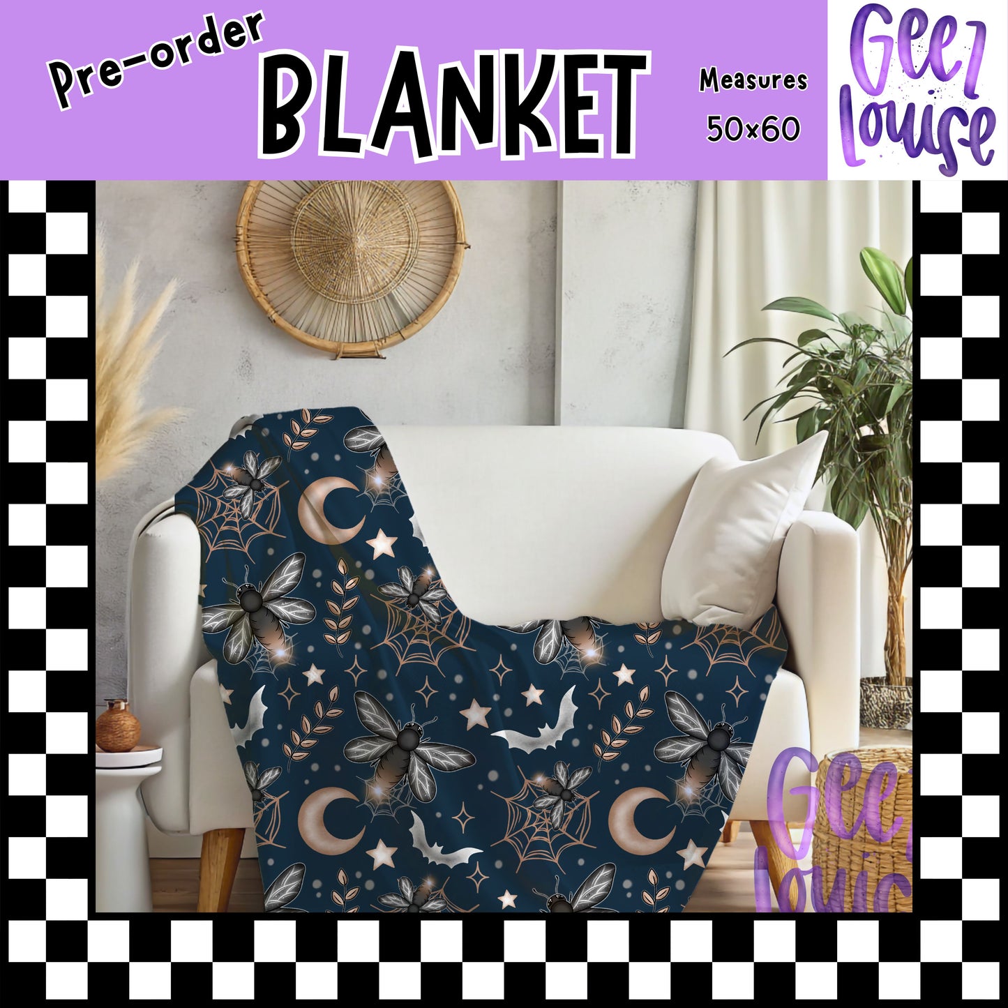 Witchy Vibes Throw Blanket – Preorder | 50x60 Cozy Celestial Style