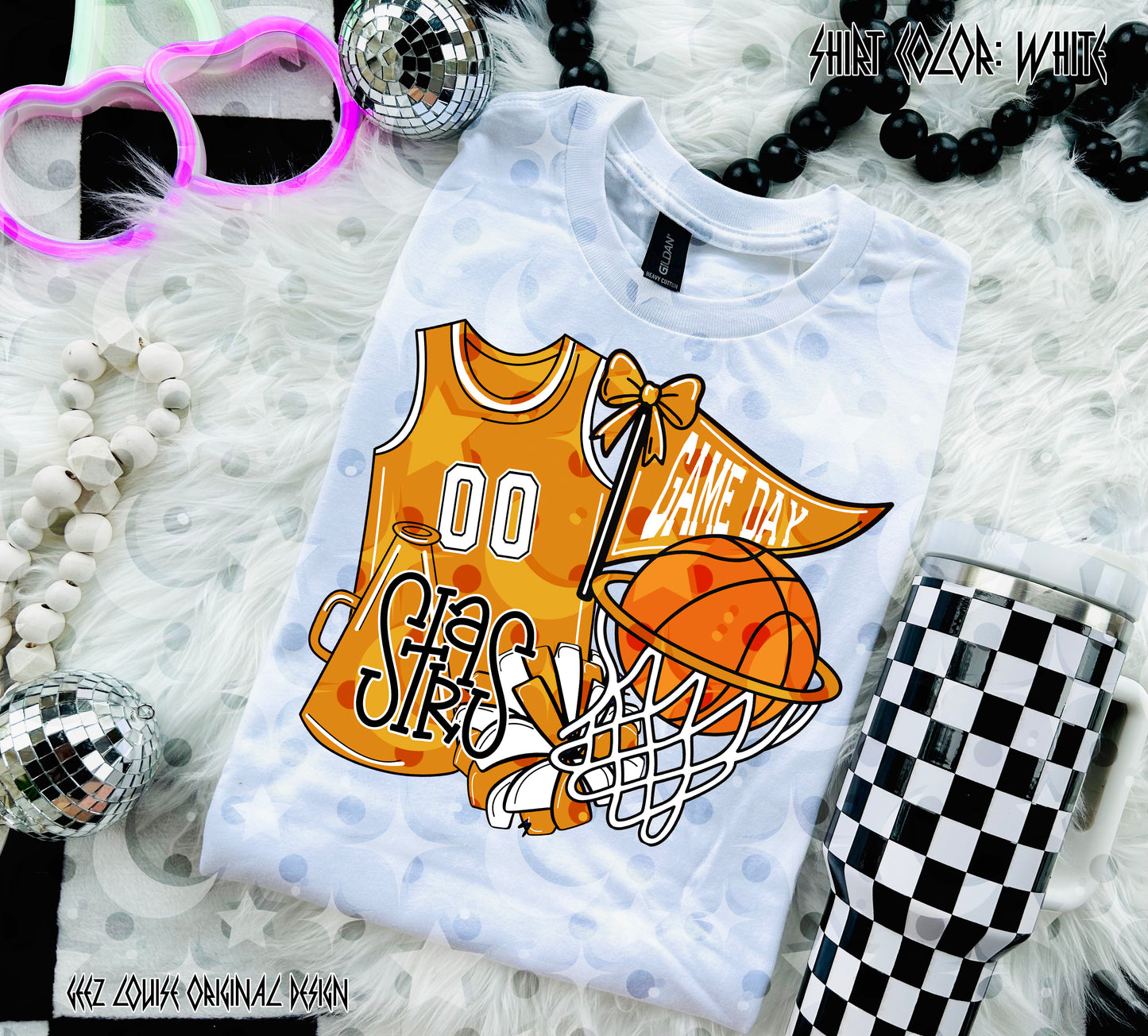 Basketball Game Day Digital Design | Custom Team Spirit PNGs (100+ Teams) - Gold