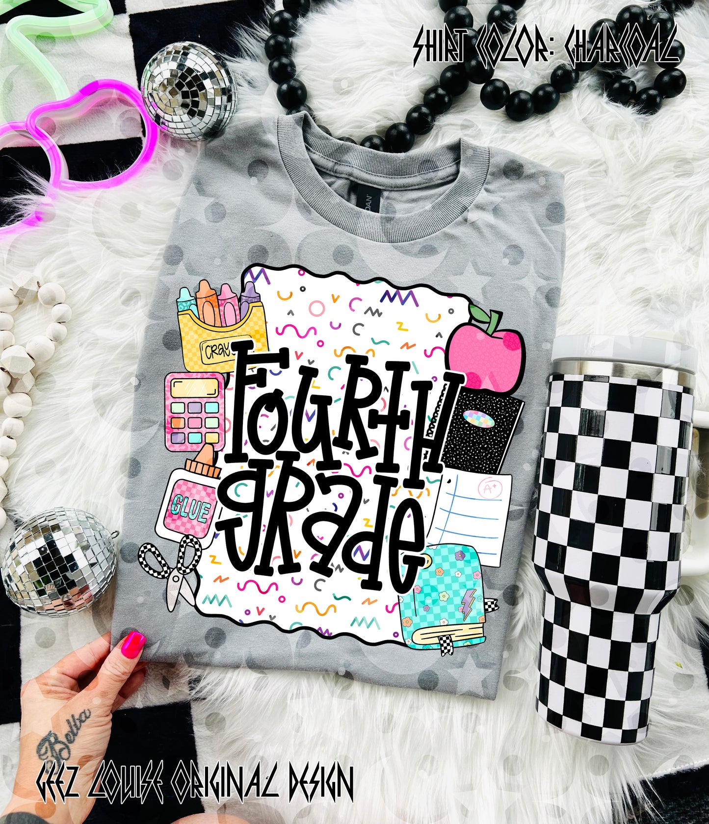 School Is Cool – Teacher & Grade Level PNG