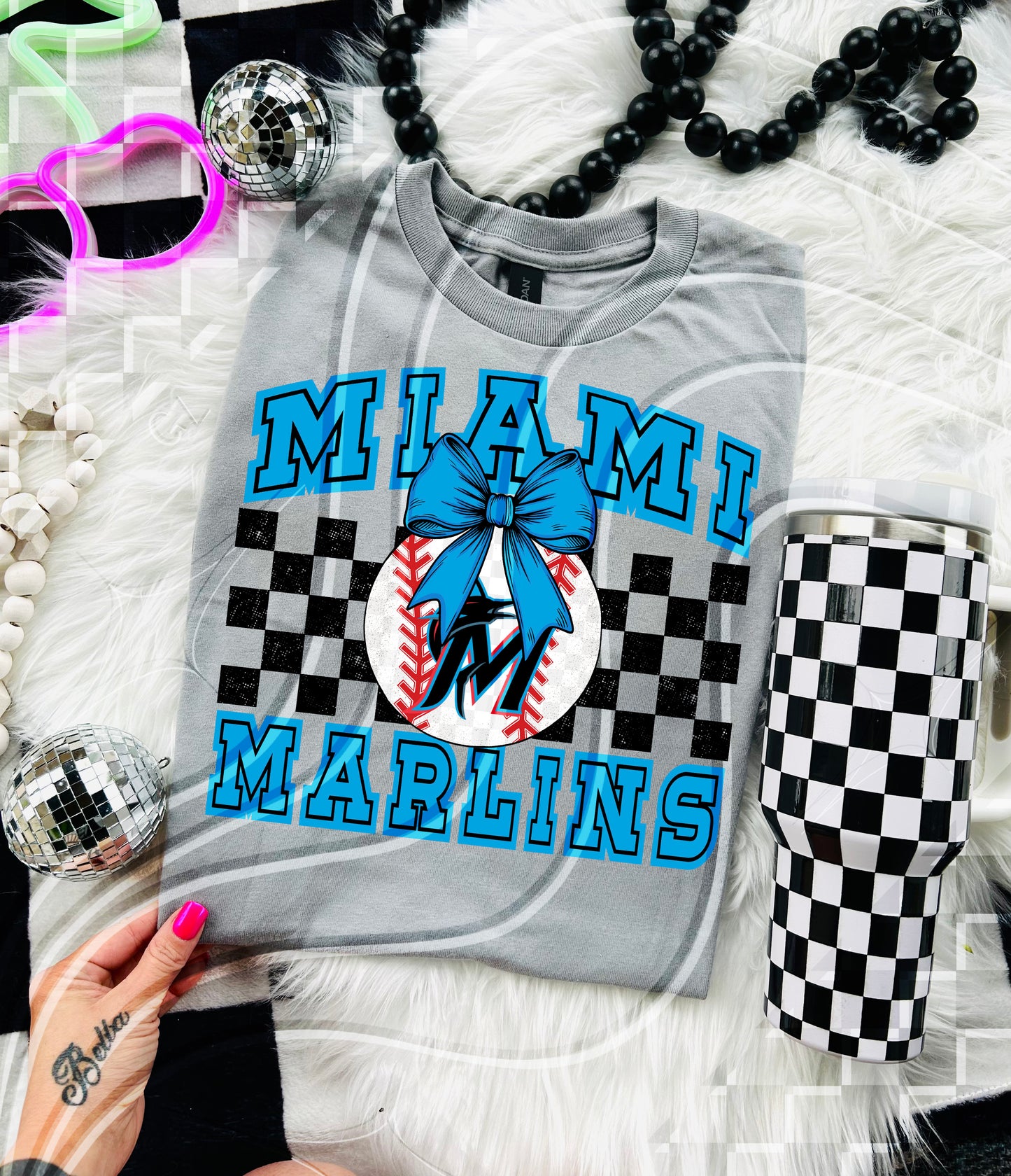 Baseball Spirit Design | Checkerboard Bow | 30 Team Options - Digital Download- PNG