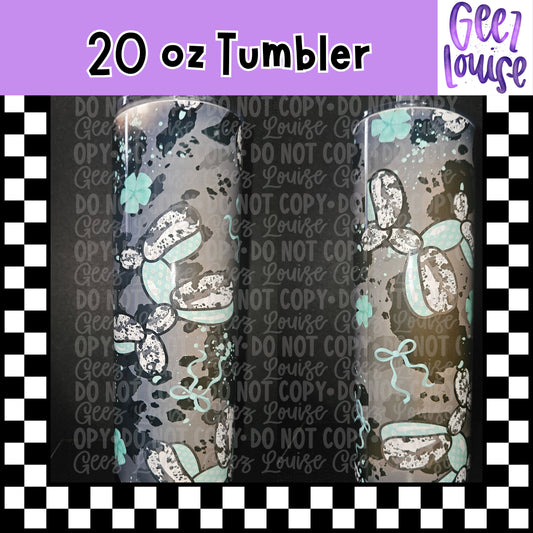 Western Balloon Dog 20 oz Stainless Steel Tumbler – Lid & Straw Included