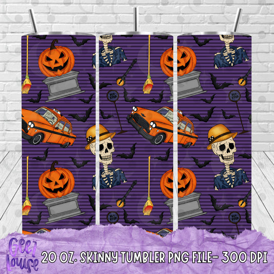 Halloweentown Spooky Tumbler PNG | 20 oz Skinny Tumbler Wrap