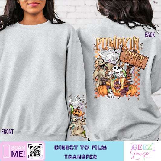 Pumpkin Spice Halloween - Direct to Film Transfer - made to order