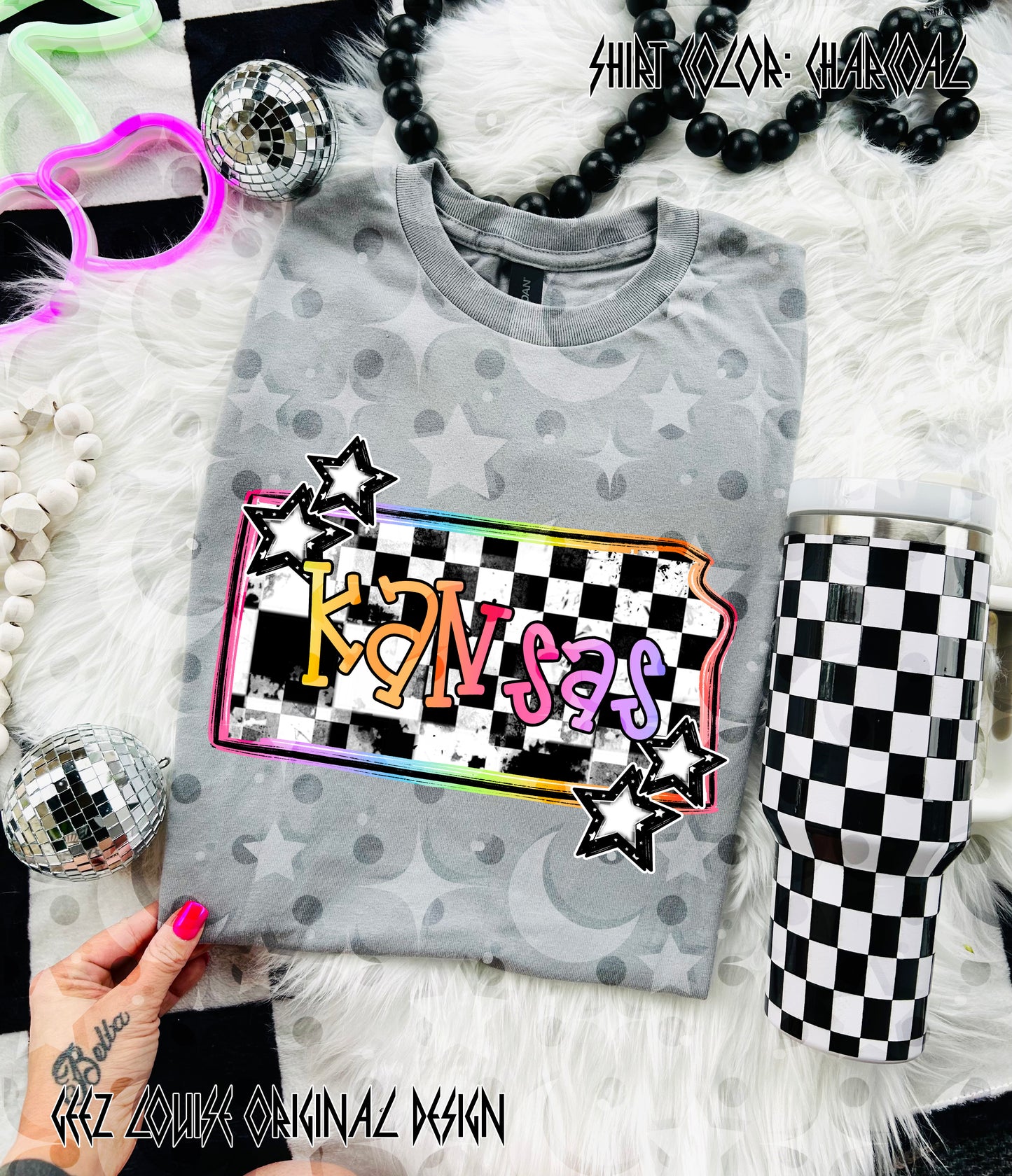 Checkerboard USA State PNGs — 50 States (Choose Your State!)