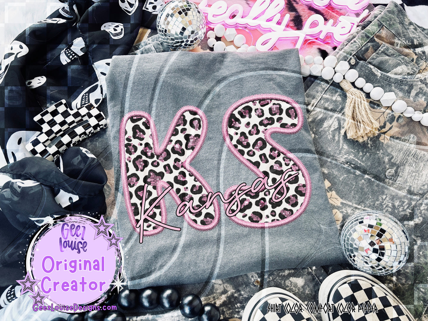 Leopard Appliqué State Bundle – All 50 States PNG