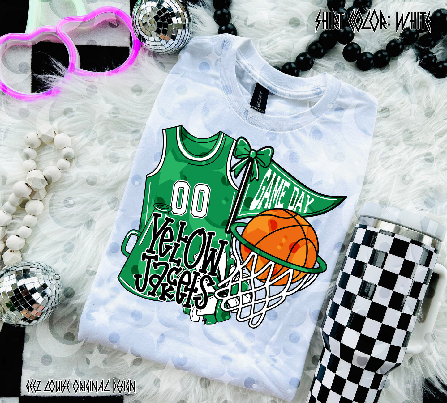 Basketball Game Day Digital Design | Custom Team Spirit PNGs (100+ Teams) - Green